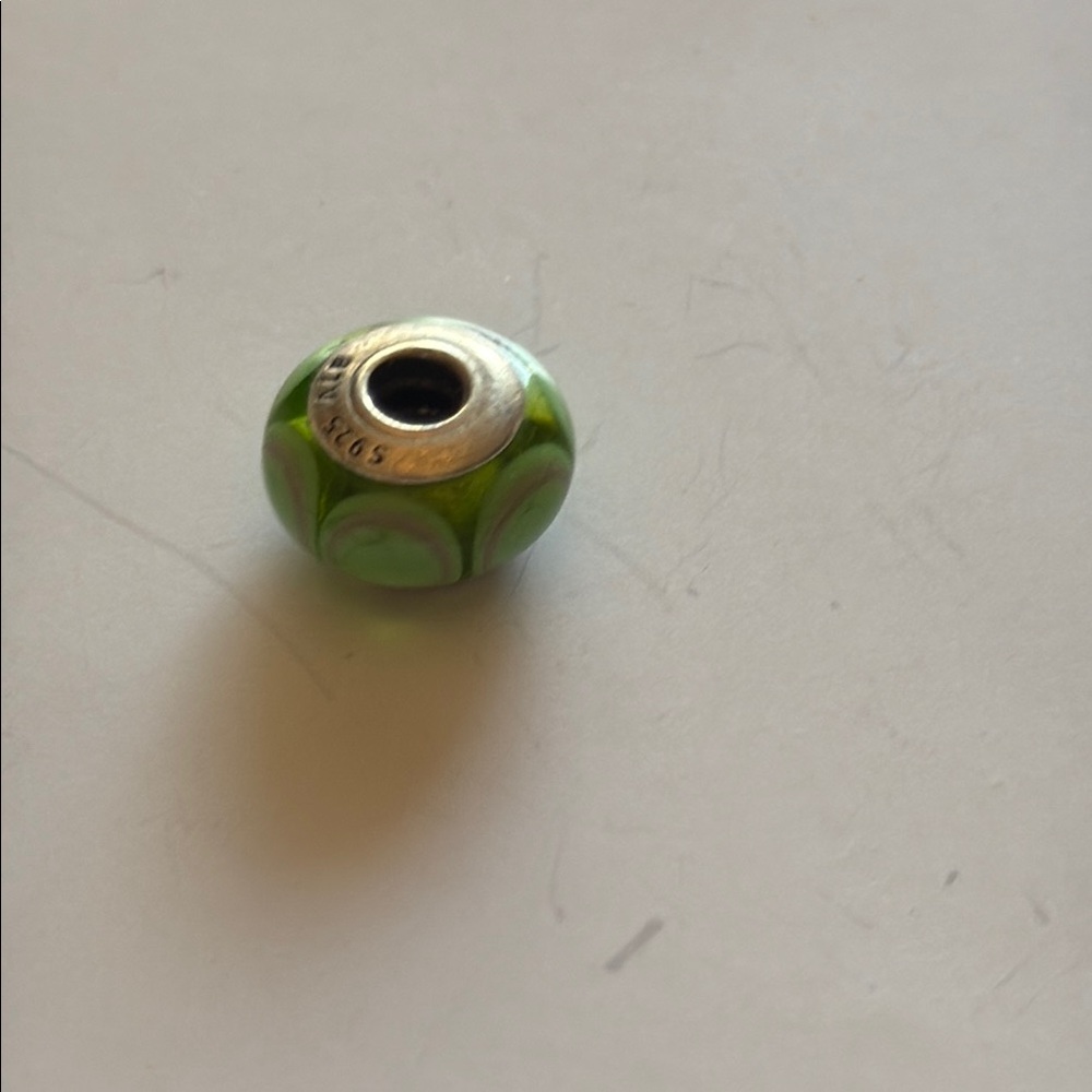 Pandora Silver and Green Charm - Picture 2 of 2